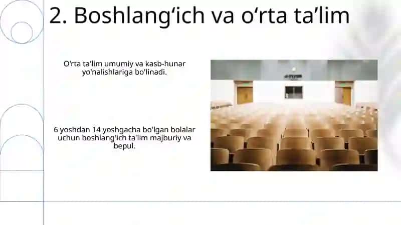Oʻzbekiston Respublikasi ta'lim tizimi 4