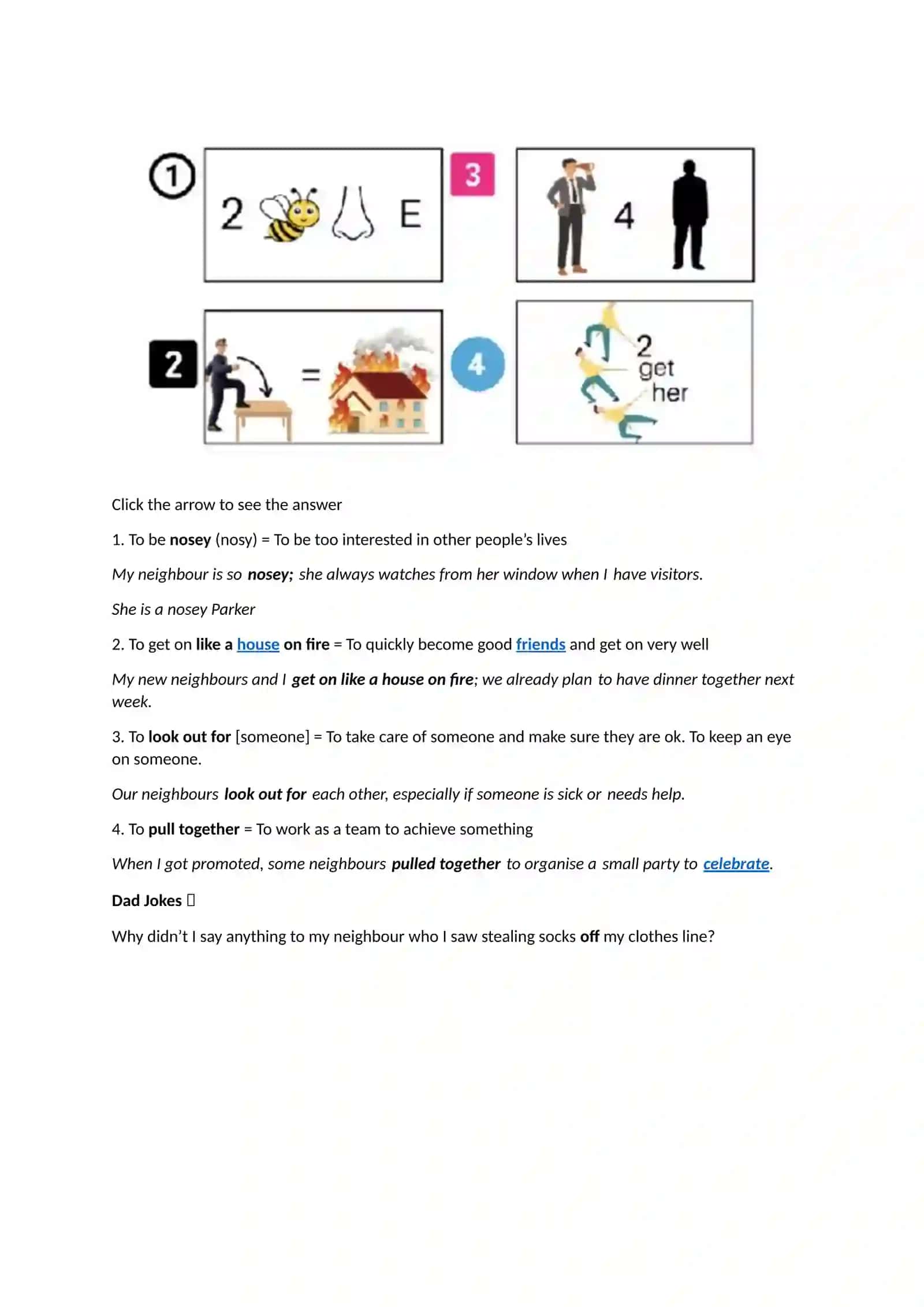 IELTS Speaking Vocabulary: Neighbours 4