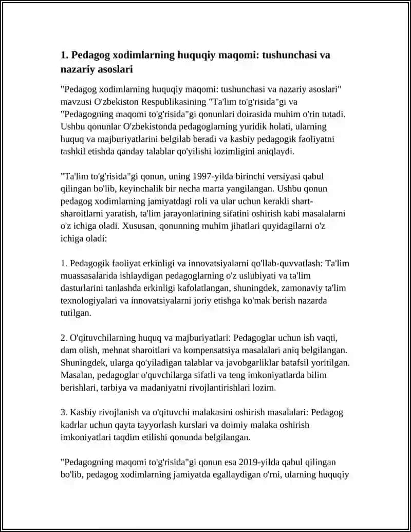 Pedagog xodimlarning huquqiy maqomi 4