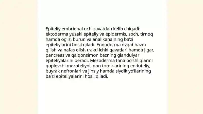 Epiteliy toʻqimasi 4