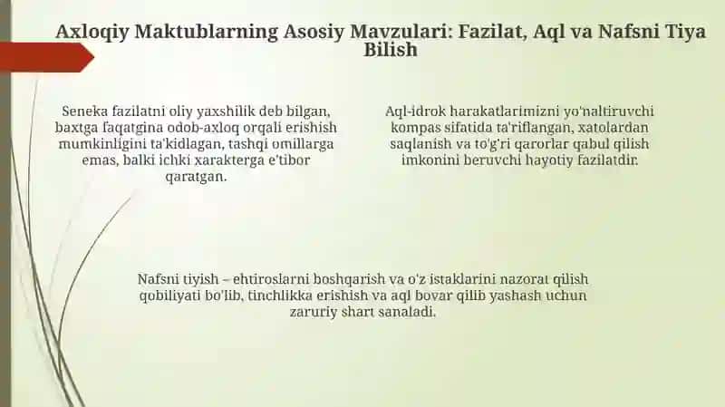 Seneka: Hayot, Davr va Luciliusga Maktublar 4
