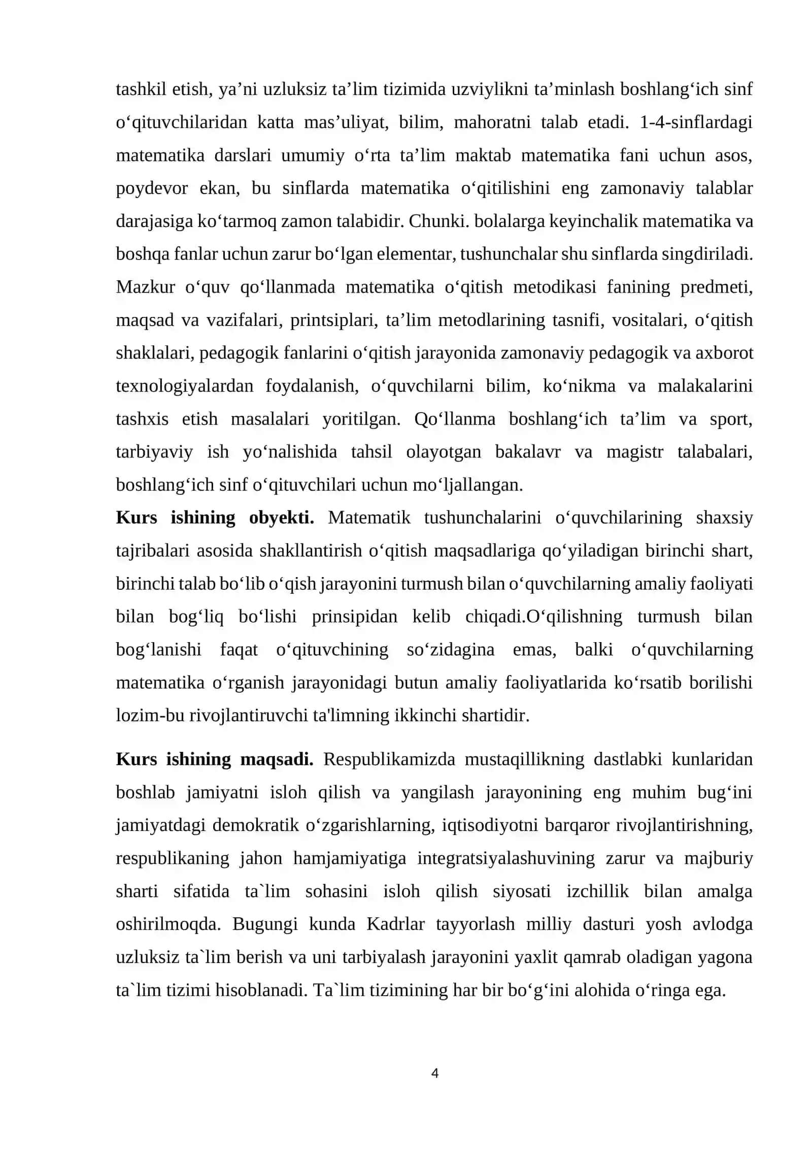 BOSHLANG‘ICH SINFLARDA MATEMATIKADAN OG‘ZAKI HISOBLASHGA O‘RGATISH METODIKASI (3-4-SINFLAR MISOLIDA) 4