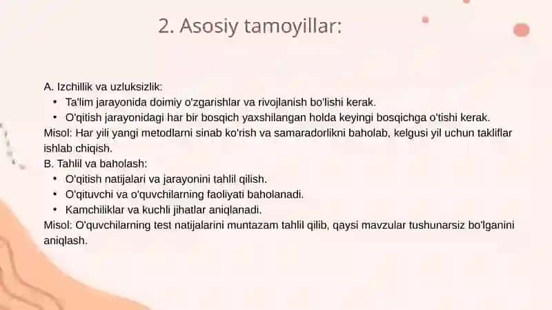 Doimiy takomillashtirish tamoyillari 4