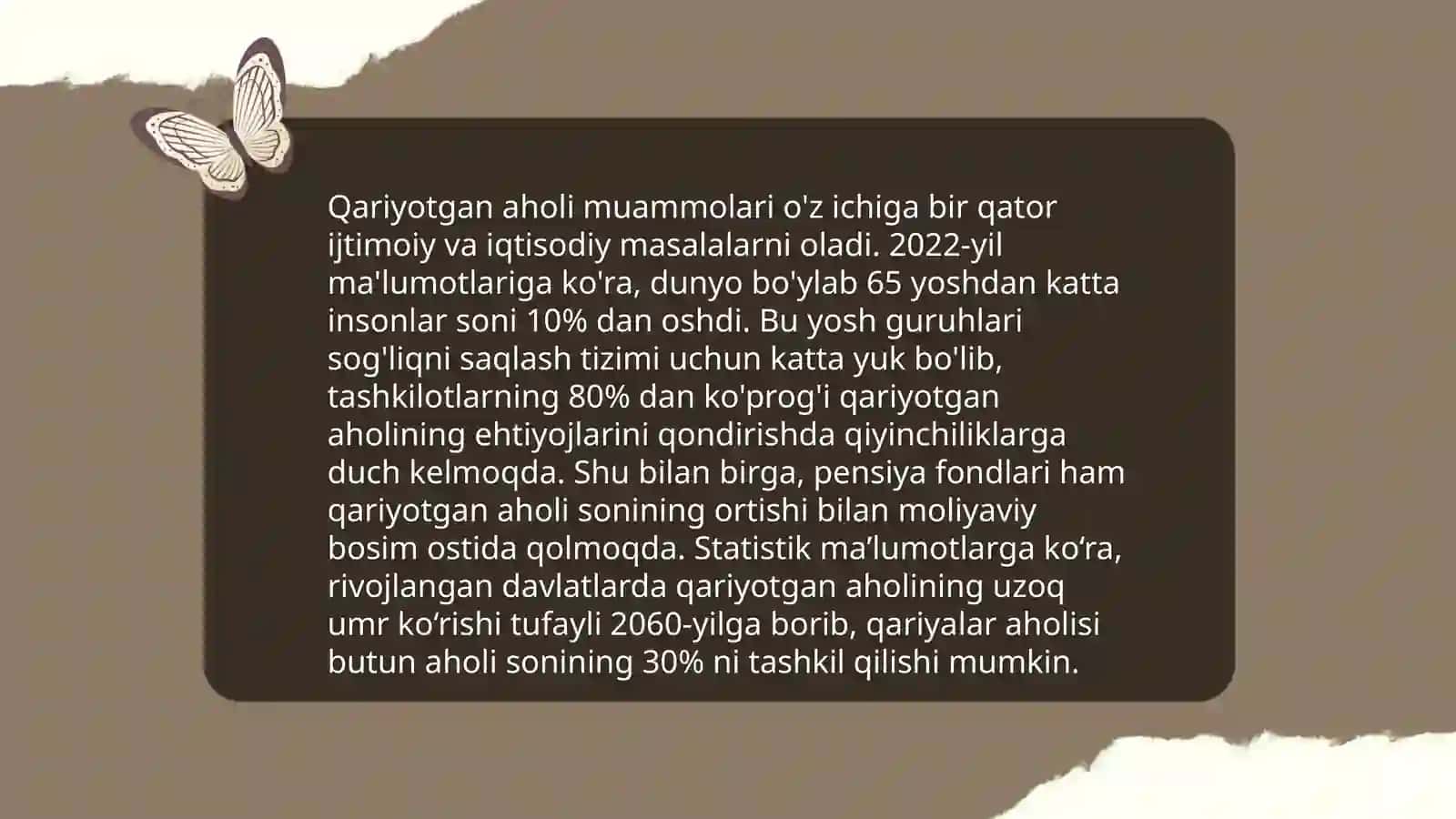 Global demografik muammolar va ularni xal etish yoʻllari 4
