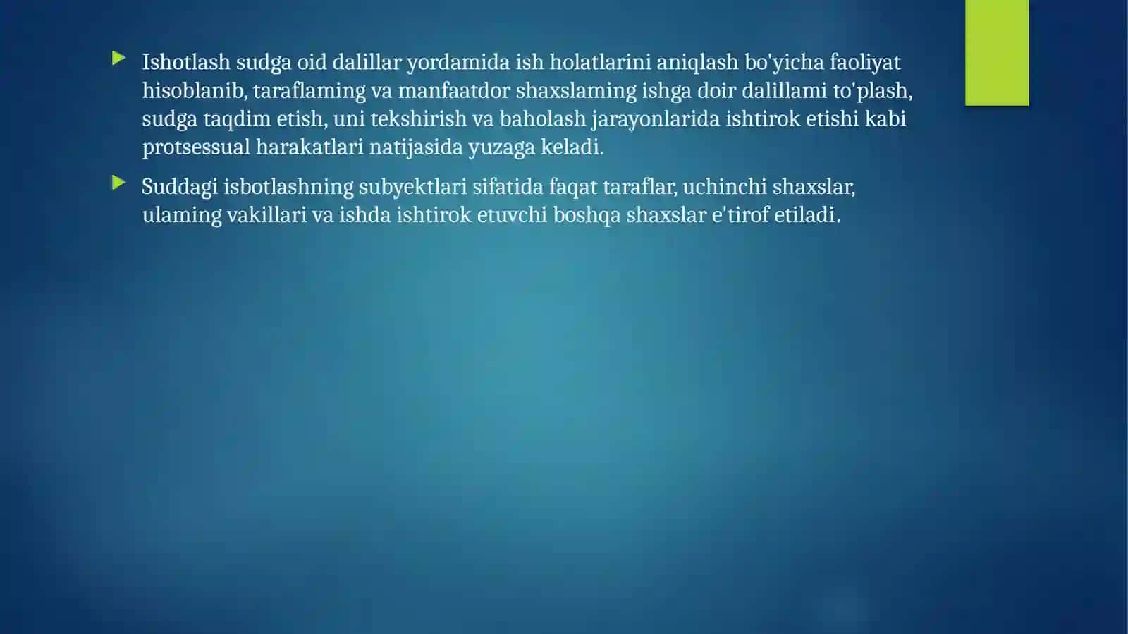 Fuqorolik Protsessida Isbotlash va dalbllar 4