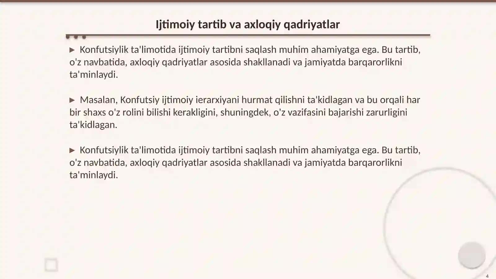 Konfutsiylik ta'limotida ijtimoiy-axloqiy masalalar 4