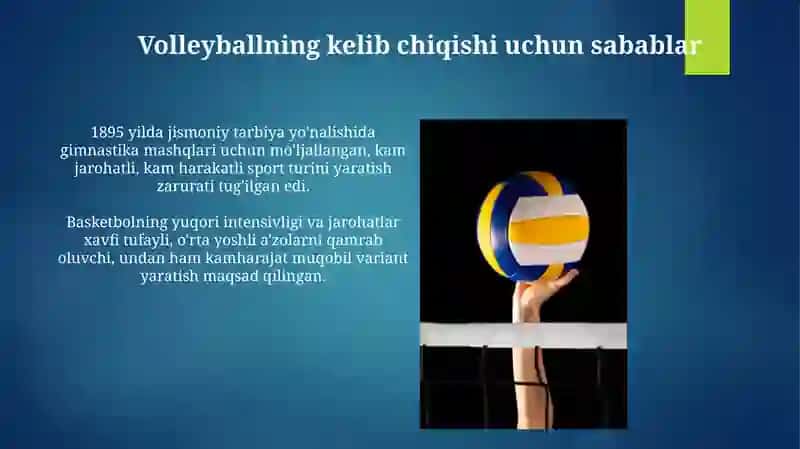 Volleybol o'yinining kelib chiqishi 4