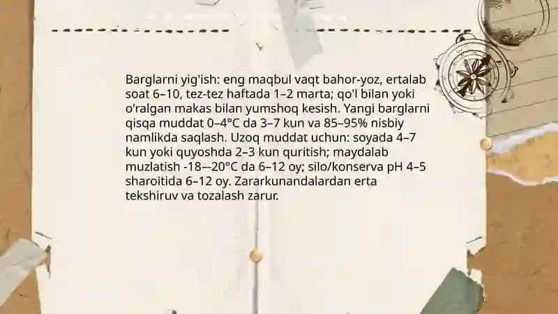 Tut ipak qurtlarining ozuqasi 4