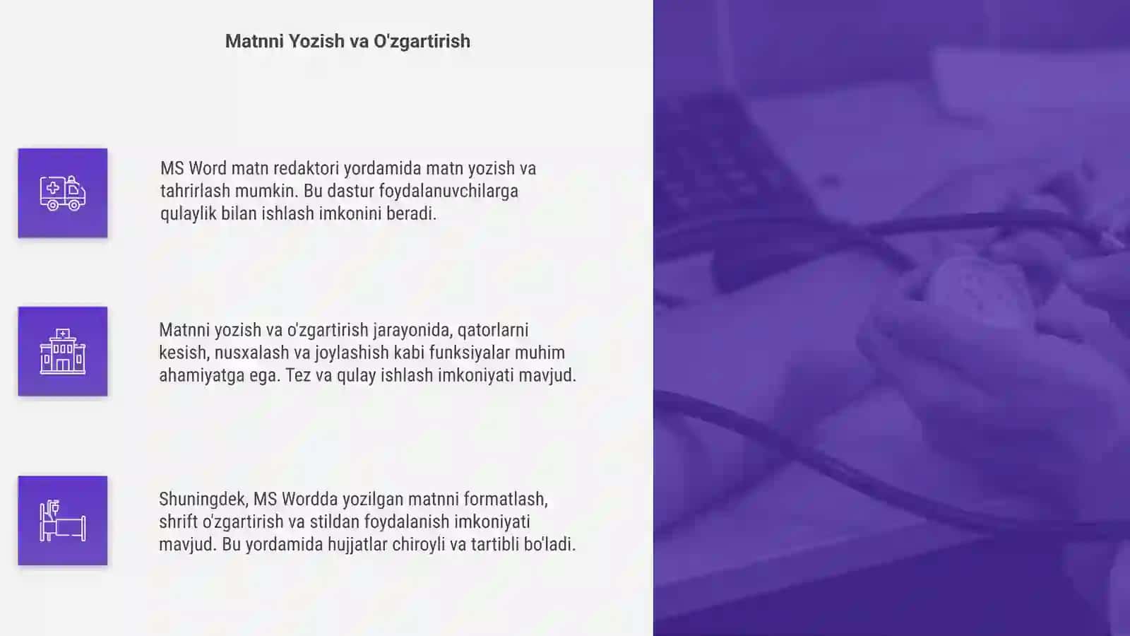MS WORD matn redaktori bilan ishlash 4