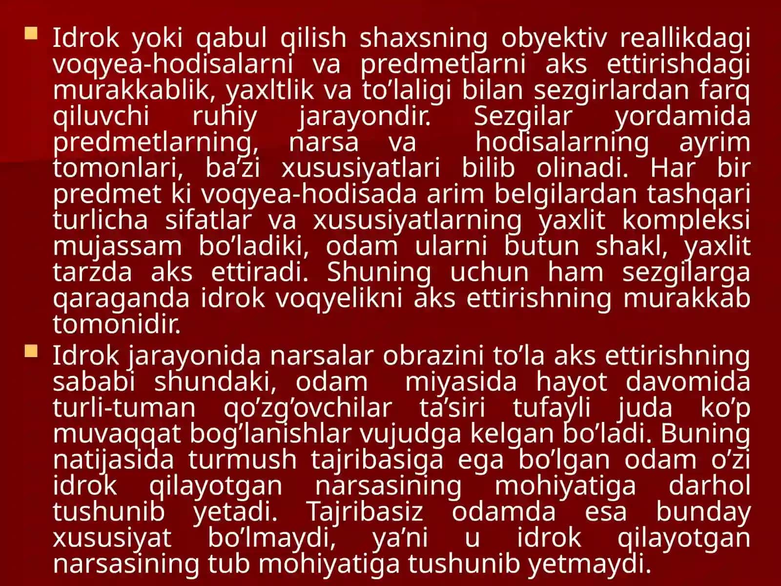 Idrok va uning qonuniyatlari 4