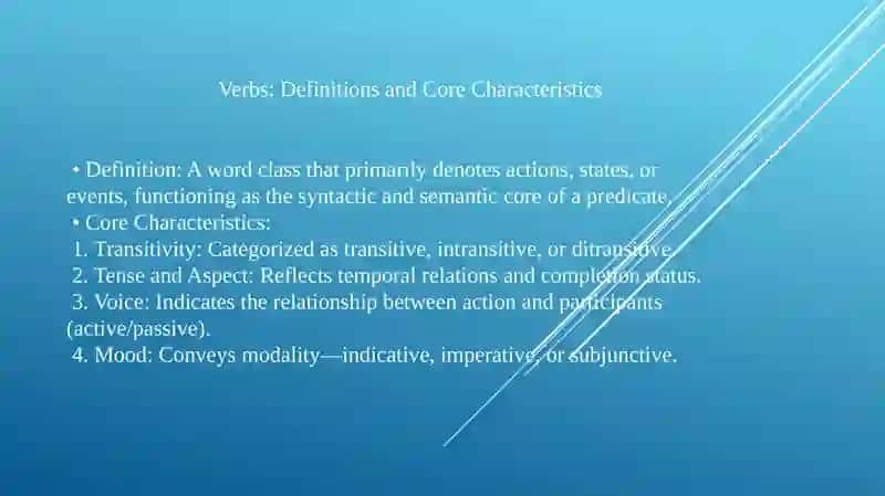 Grammatical Characteristics of the Verb and Numerals. Semantic-Structural Types in Theoretical Grammar 4