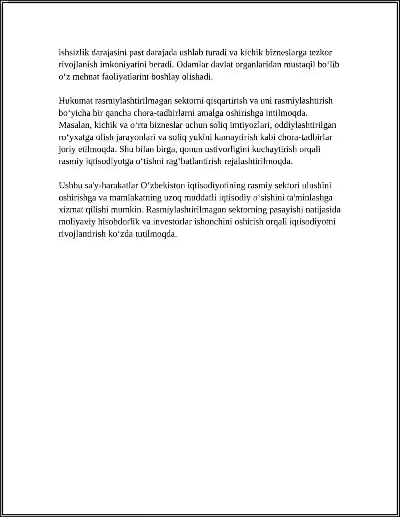 ECONOMICS CHALLENGES IN UZBEKISTAN: CURRENT TRENDS AND SOLUTIONS 4