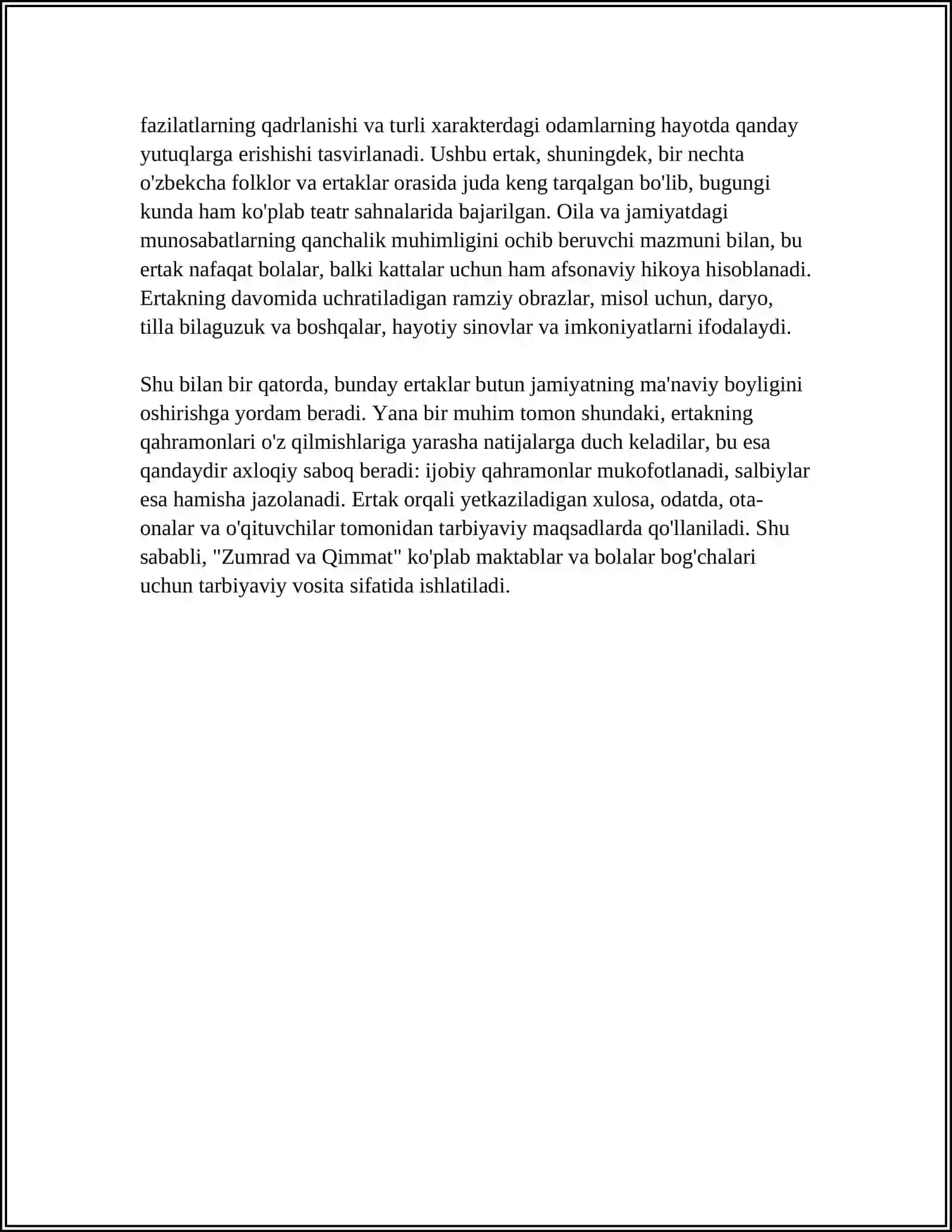 Zumrad va Qimmat 4