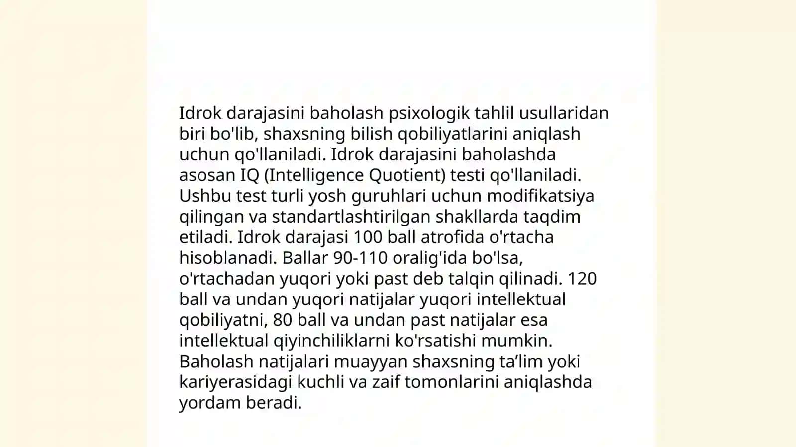 Psixik bilish jarayonlari psixodiagnostikasi 4