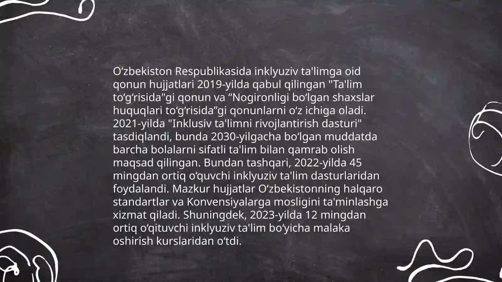 O'zbekistonda inklyuziv ta'limning huquqiy asoslari 4