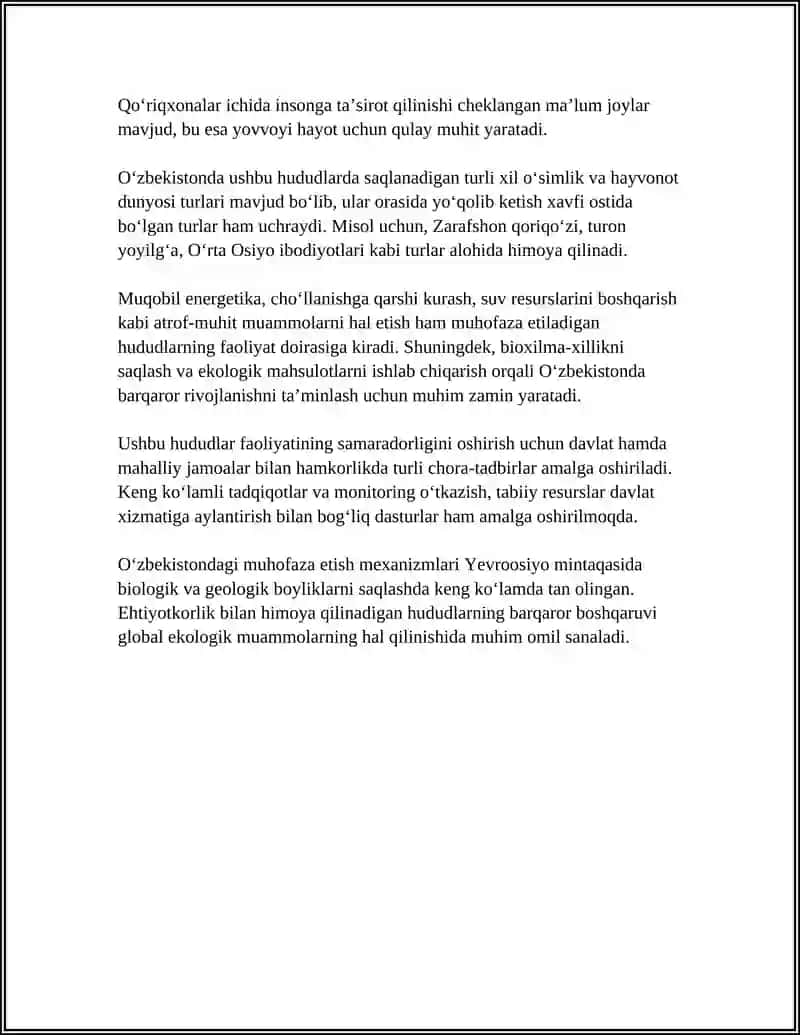 O'ZBEKISTONNING MUHOFAZA ETILADIGAN TABIIY HUDUDLARI 4