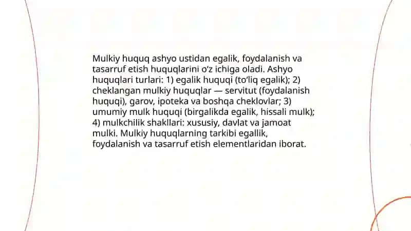 Ashyoviy huquqlar 4