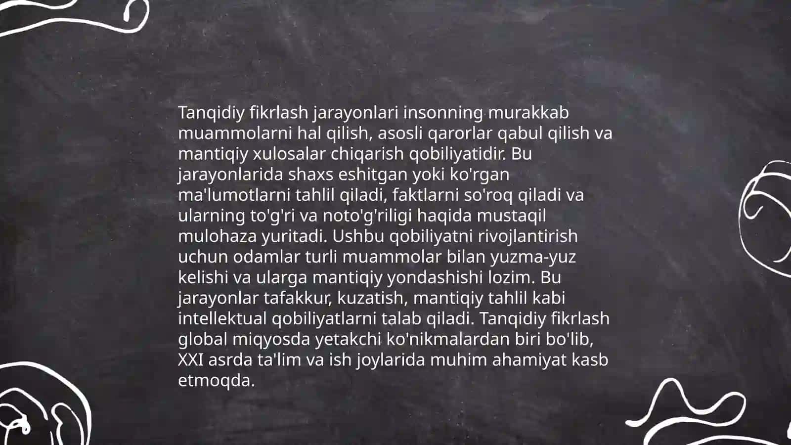 Tanqidiy fikrlash 4