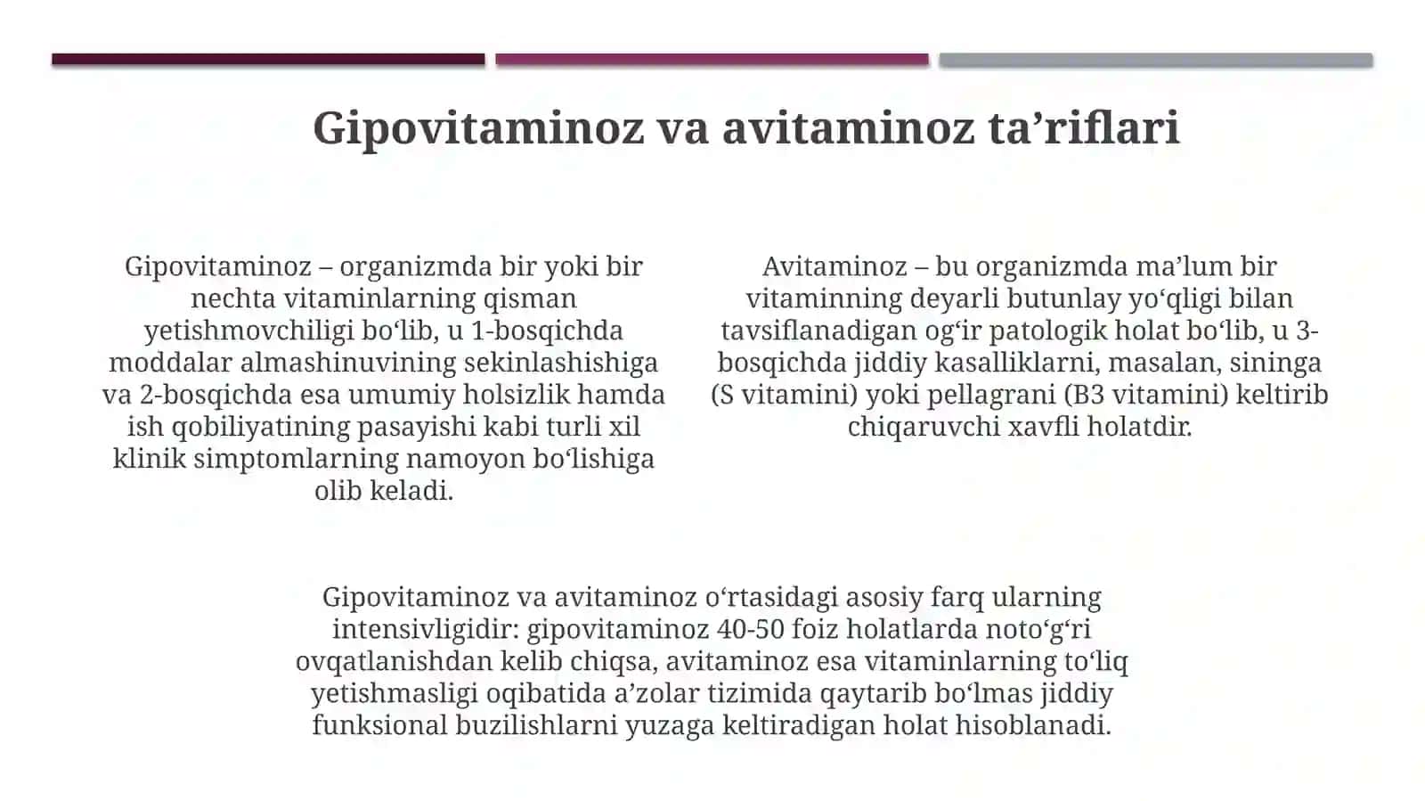 Avitaminoz va gipovitaminozlar haqida tushuncha 4