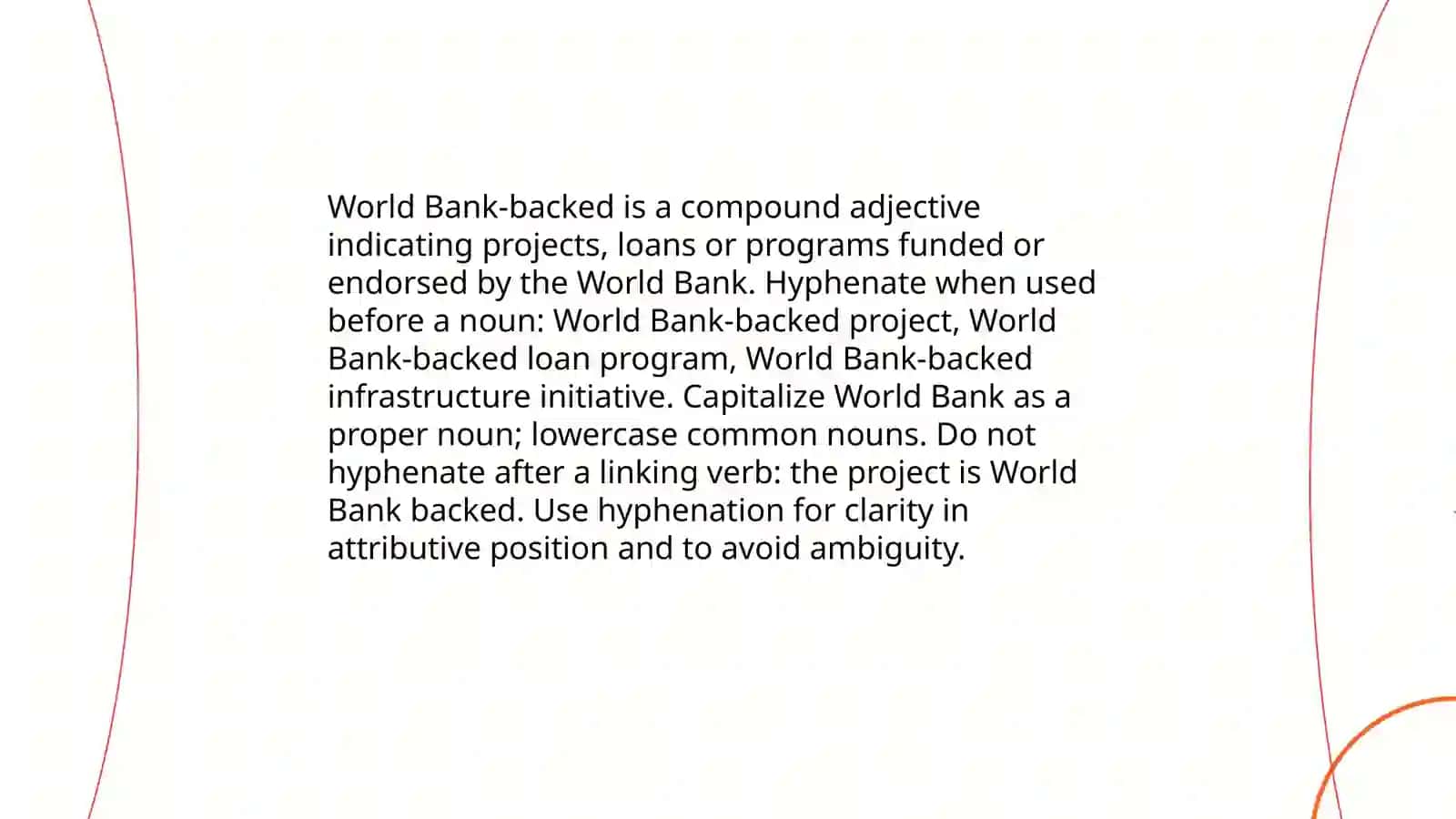 The World Bank. Compound adjectives 4