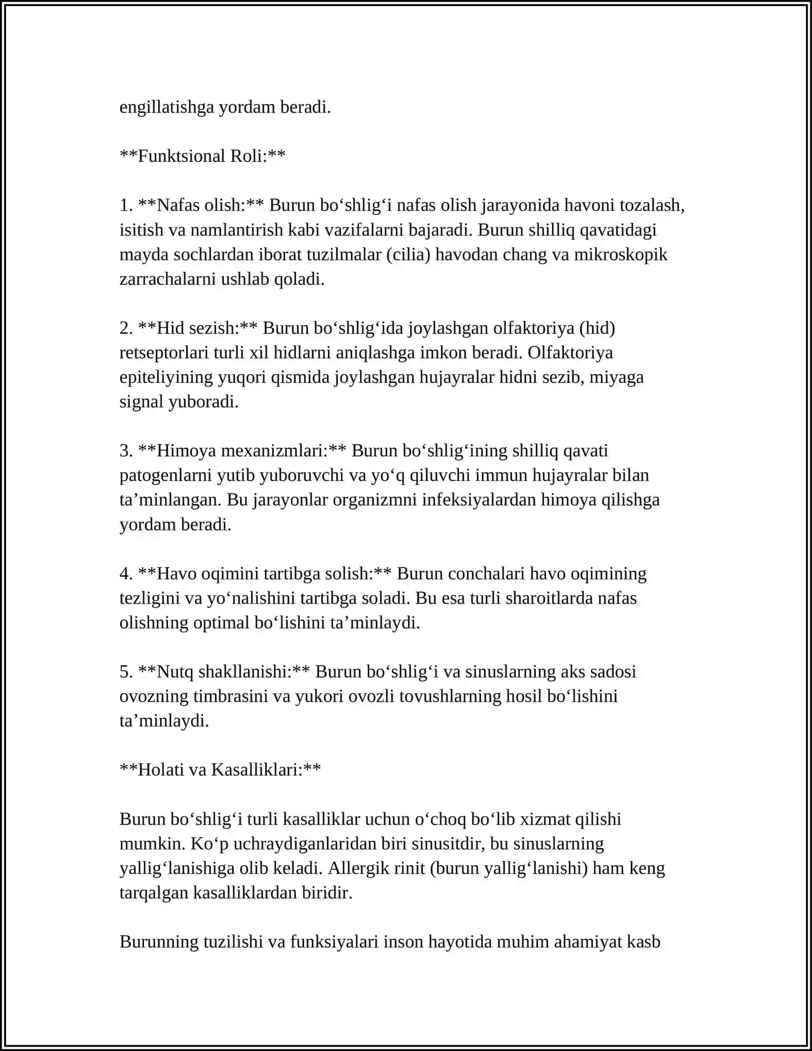 BURUN BO'ŞLIG'I TURLARI 4