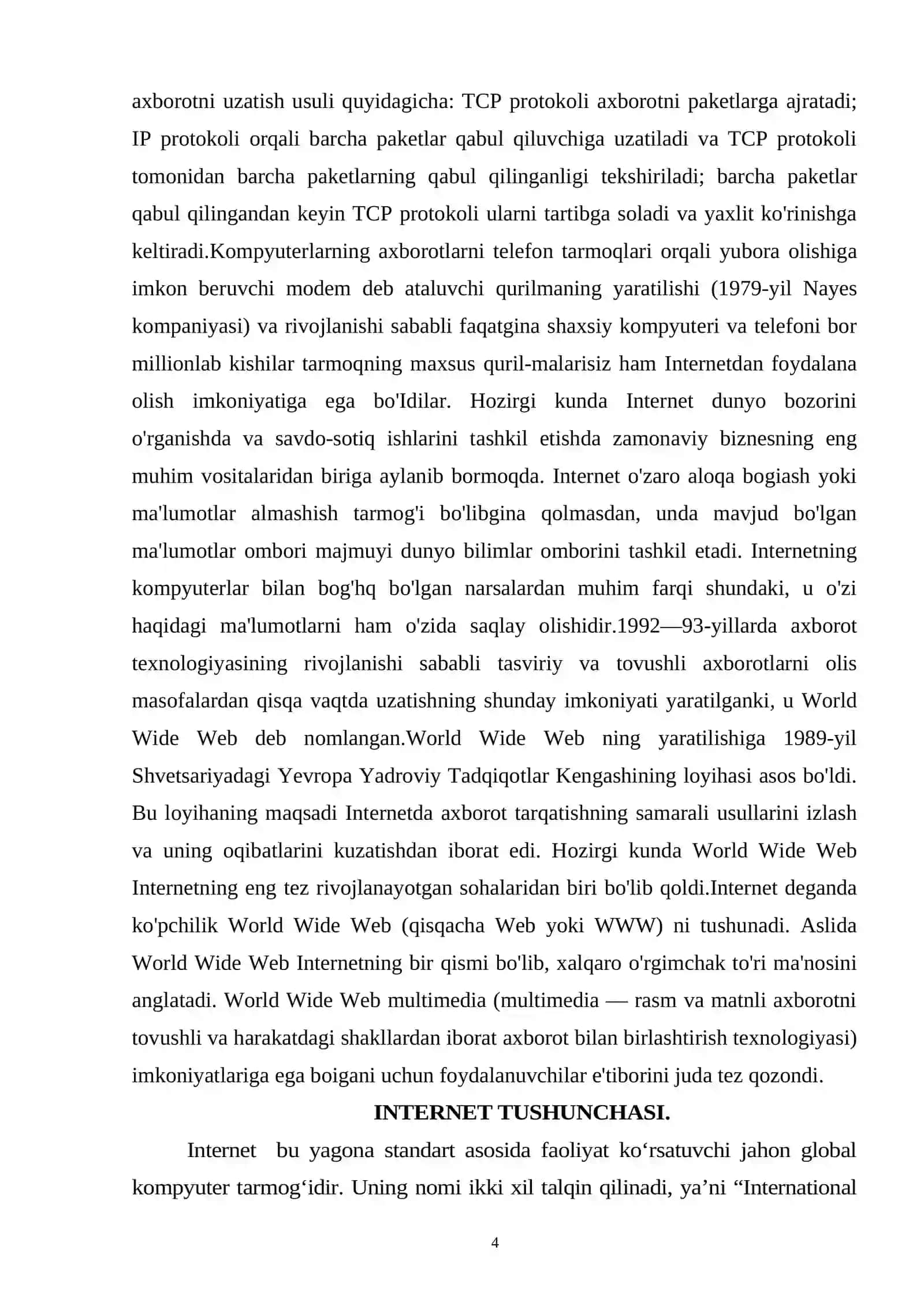 INTERNET TARMOG‘I VA UNING HOZIRGI KUNGA AHAMIYATI 4