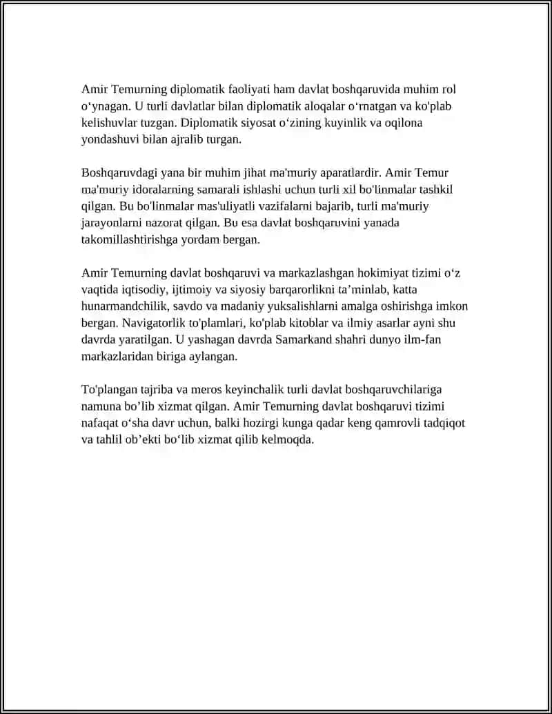 AMIR TEMUR BUYUK DAVLAT ARBOBI 4