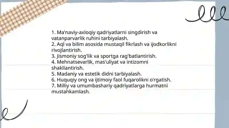 Tarbiyaning maqsadi va vazifalari 4