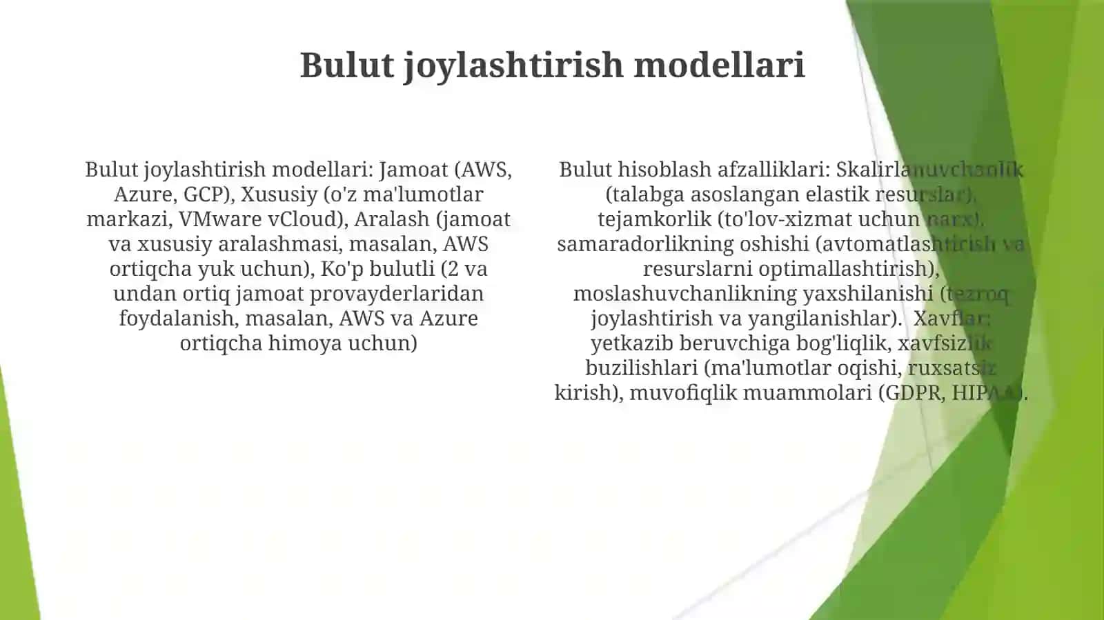 Bulutli hisoblashlar (Cloud computing) va ularning asosiy tushunchalari 4