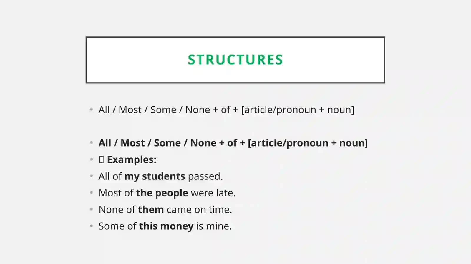 Quantifiers 4