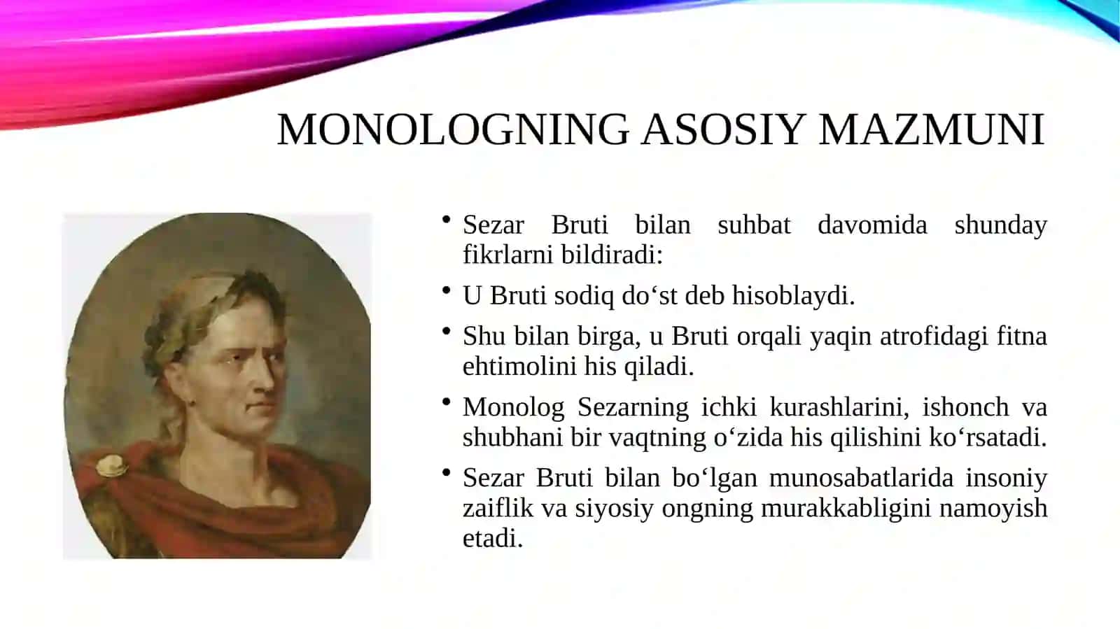 Yuliy Sezar Brut monologi 4