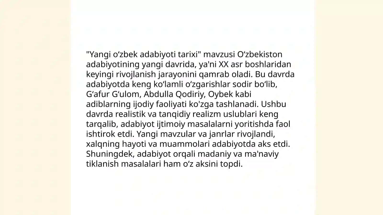 Yangi ózbek adabiyoti tarixi 4
