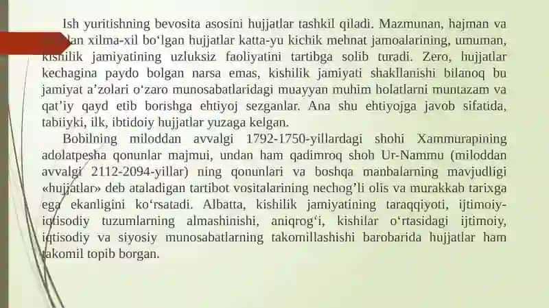 2-Mavzu:Hujjatchiliktarixi.Sharqhujjatchiligi 4