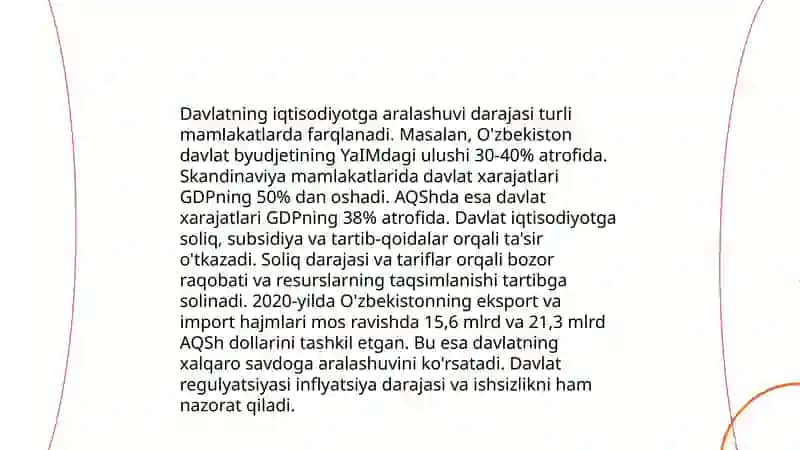 Bozor iqtisodiyotini 4
