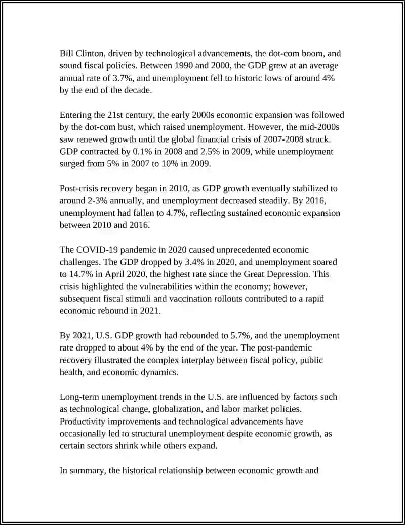 THE RELATONSHIP BETWEEN ECONOMIC GROWTH AND UNEMPLOYMENT 4