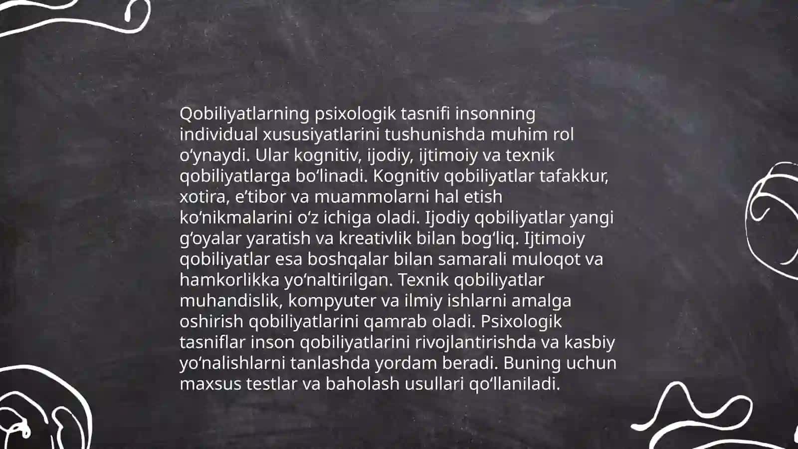Qobiliyatlarning pedagogik - psixologik tasnifi 4