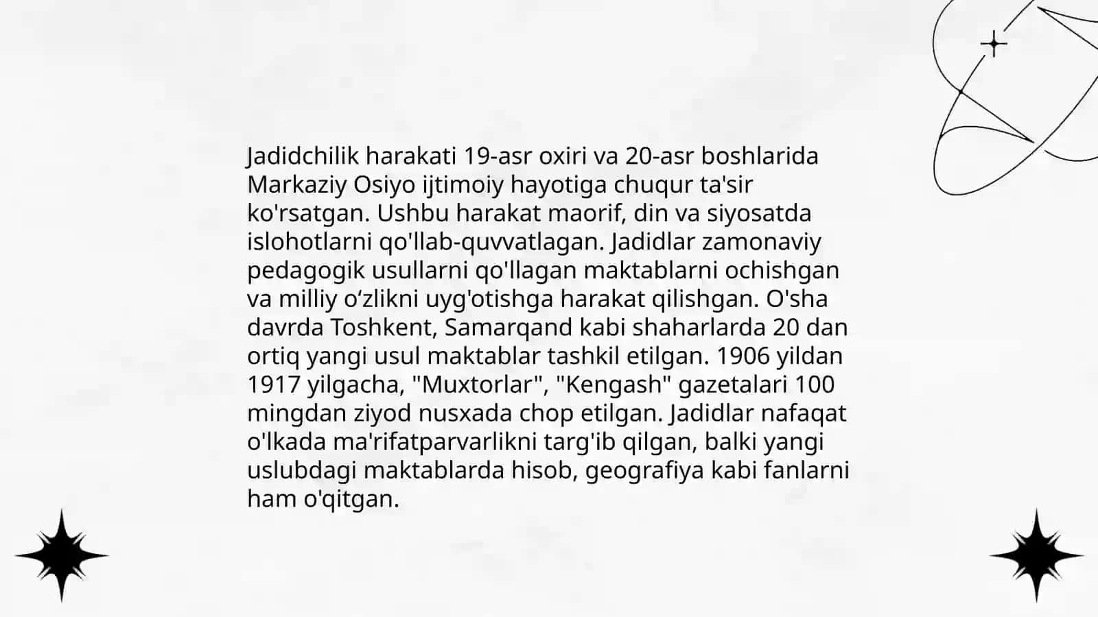 Jadidchilik harakati va uning ma'rifatparvarlik faoliyati 4