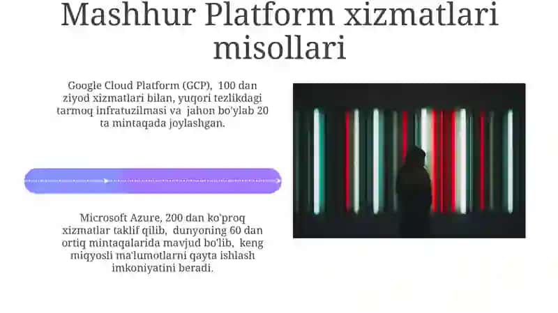 Platform xizmatlari (PaaS) 4