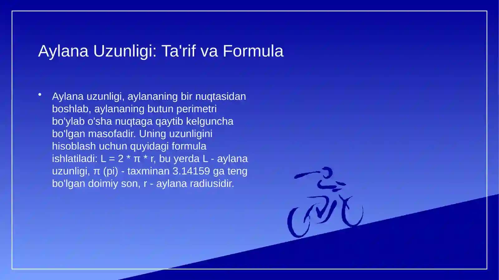 Aylana uzunligini topish 4