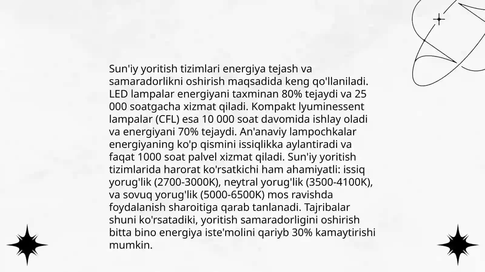 Binolarni yorituv meyorlari va samaradorligi 4