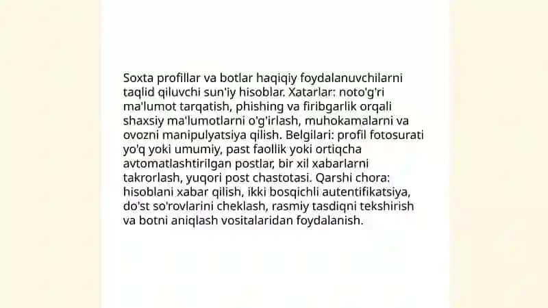 Ijtimoiy media taxdidlar va xavf xatarlar 4