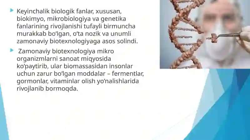 BIOGENETIKA VA BIOTEKNOLOGIYA 4