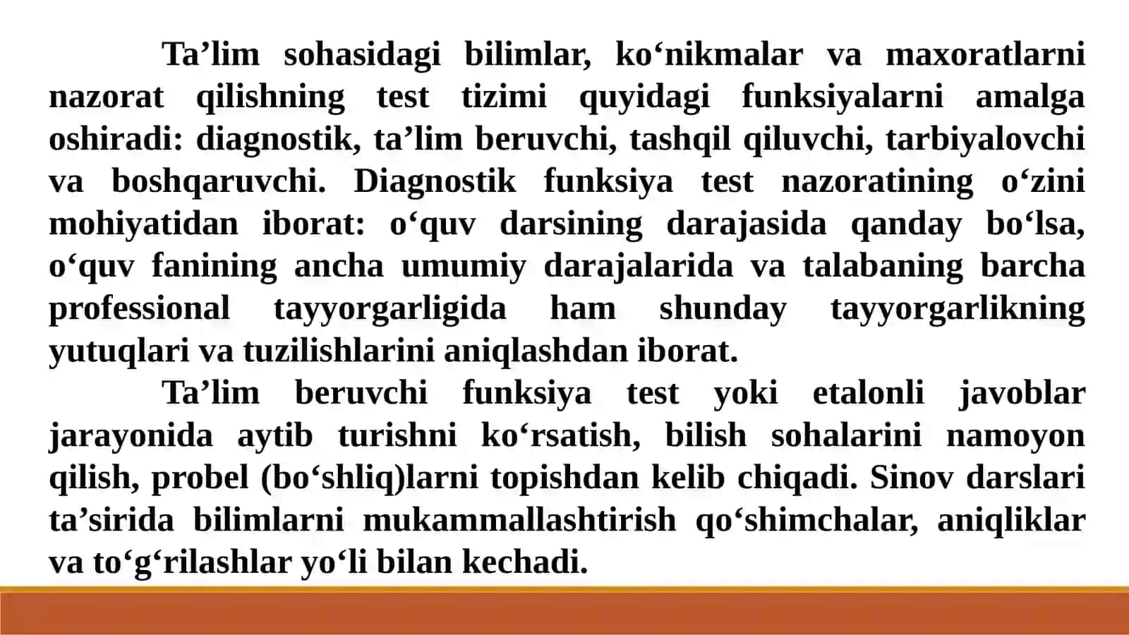 Ta’lim elementlarini o‘zlashtirish natijalarini baholash 4