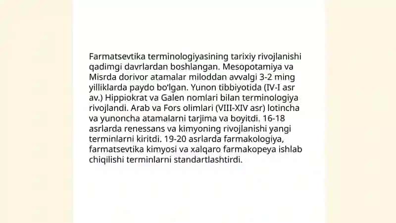 Farmaseftik terminologiyaga kirish 4