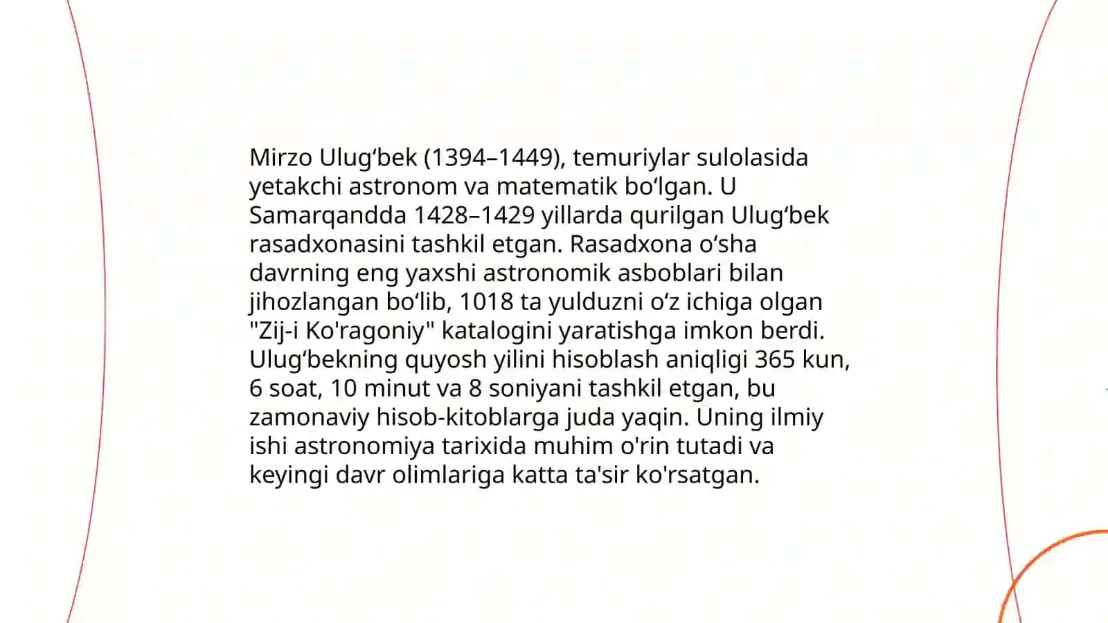 Mirzo Ulugʻbek - davlat arbobi va buyuk olim 4