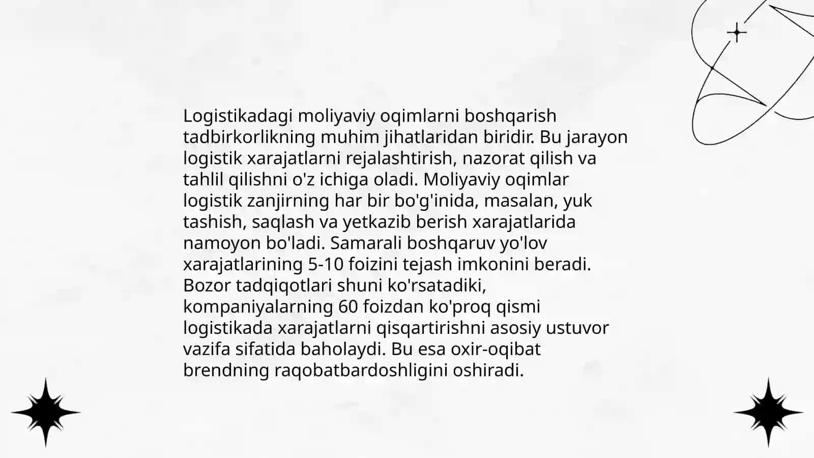 Logistikada moliyaviy oqimlar 4