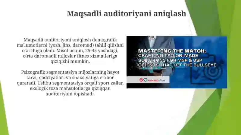 Xizmat ko'rsatish sohasida marketing 4