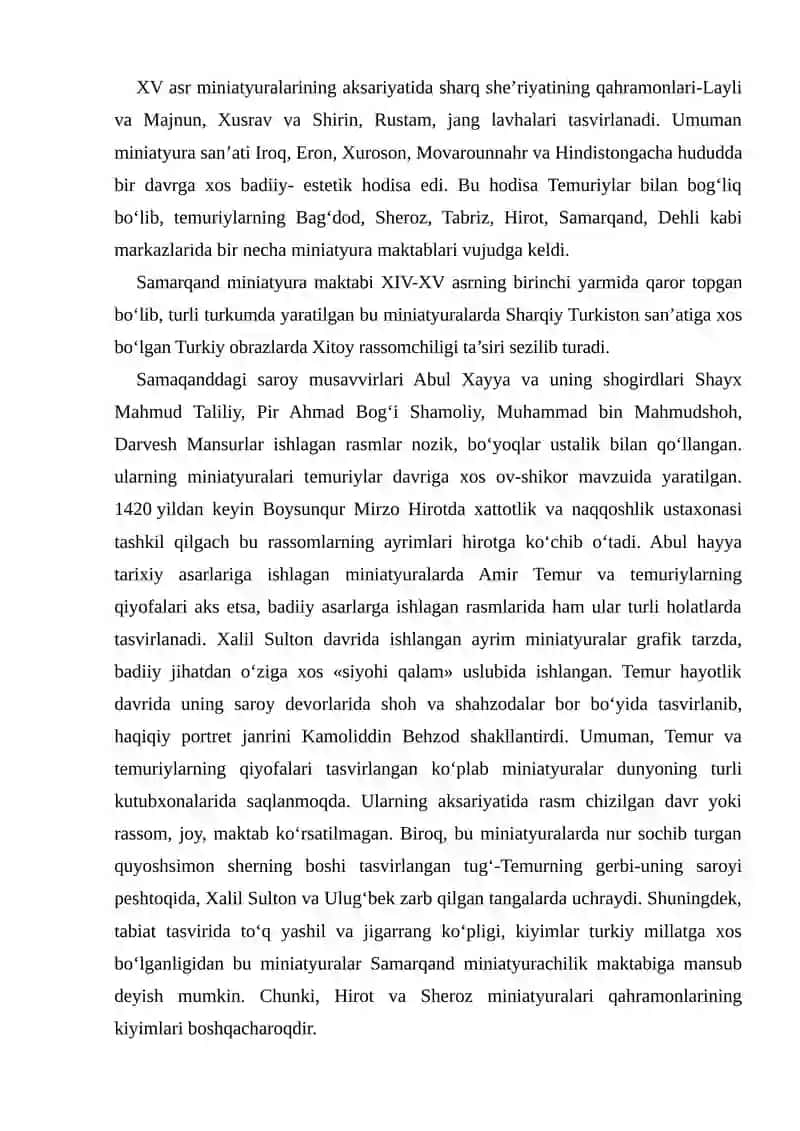 TEMUR VA TEMURIYLAR DAVRI MADANIYAT VA SAN’ATI 4