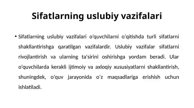 Morfologik Vositalar va Ularning Uslubiy Vazifalari 4