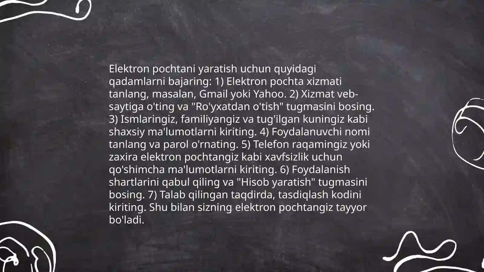 Elektron pochta yaratish 4